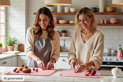 Plastic Cutting Board, Extra Large Pink Cutting Board for Kitchen | Upgrade Cutting Board Set of 4, Dishwasher Safe, Non-Slip with Juice Groove,Large -Small Chopping Board for Cooking, Bpa Free9
