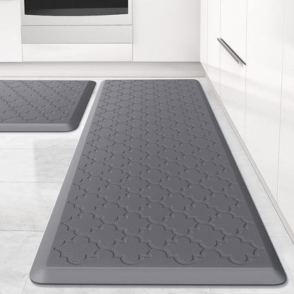 Kitchen Mat 2 PCS Cushioned Anti-Fatigue Floor Mat Standing Mat for Kitchen | 0.47" Thick Cushioned Memory Foam, Water Resistant, Non-Skid, Ergonomic Comfort Kitchen Rugs Sets for Sink Office Laundry1