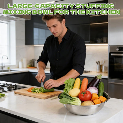 8 PCS Stainless Steel Mixing Bowls 13 Inch 8 Qt Extra Large Metal Basin with Mirror Finish, Heavy-Duty Salad Dough Bowl Kitchen Prep Bowl Dishwasher Safe Dish Tub for Home & Commercial Cooking4