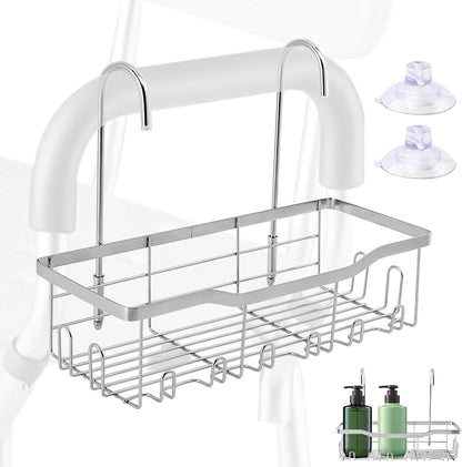 Shower Caddy Hanging for Elderly, Stainless Steel Hanging Basket with Hooks1