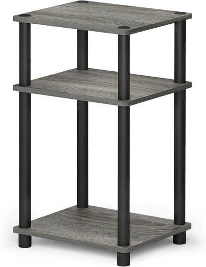JUST Toolless 3-Tier Side Table, Open Shelf End Table, French Oak | Soft-Corner, Night Stand, Bedside Table, for Living Room, Bedroom, Bathroom6
