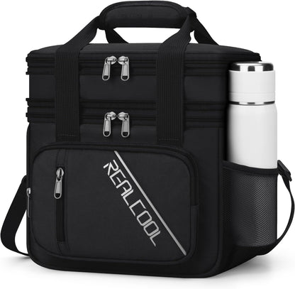 Insulated Lunch Bag, Portable Double Deck Lunch Box for Men Women1