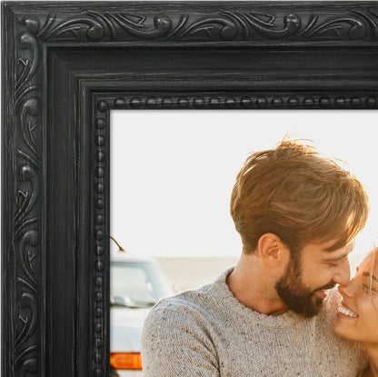 5X7 Picture Frame with Shatter-Resistant Glass - Vintage Frames with Easel - Ornate Picture Frames for Wall and Tabletop Display - Black8