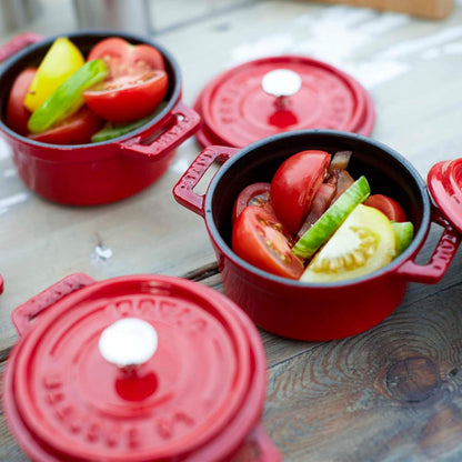 Staub Cast Iron Mini round Cocotte, Dutch Oven, 0.25-Quart, Serves 1, Made in France, Cherry8