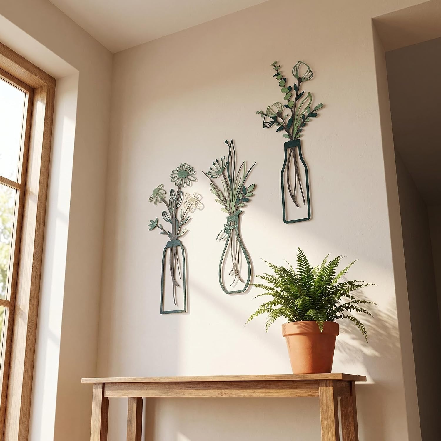 3pcs-green-metal-flower-vase-wall-art-botanical-iron-farmhouse-decor-3-piece-green-metal-flower-vase-wall-art-botanical-iron-wall-sculpture-easy-to-hang-farmhouse-decor-for-living-room-bedroom