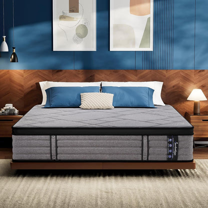 Medium Firm Hybrid Mattress - 14 Inch Queen Size Mattress1