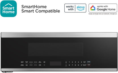 Midea over the Range Microwave Oven, 1.2 Cu.Ft, 1000W, Stainless Steel | Slim Low Profile Microwave, Sensor Cook, 400 CFM Vent Fan, Voice Control, Smarthome Compatible10