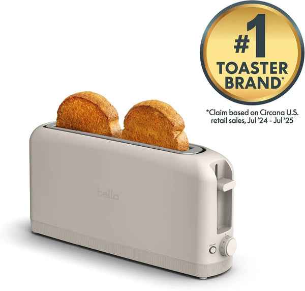 Fits-Anywhere™ 2-Slice Slim Toaster, Long Slot & Extra Wide, Oatmilk4