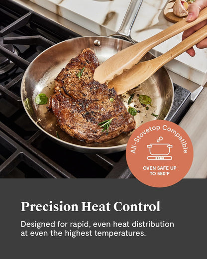 Caraway 16-Piece Stainless Steel Deluxe Cookware Set | 5-Ply Stainless Steel Pots, Frying Pans, Lids and Kitchen Storage, Non-Toxic, PTFE and PFOA Free4
