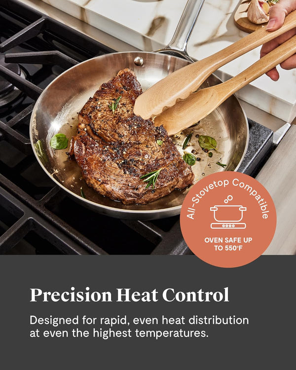 Caraway 16-Piece Stainless Steel Deluxe Cookware Set | 5-Ply Stainless Steel Pots, Frying Pans, Lids and Kitchen Storage, Non-Toxic, PTFE and PFOA Free4