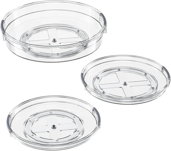 3 Pack Lazy Susan Organizer Turntable for Cabinet, 9.25'' 10.6'' 12''9