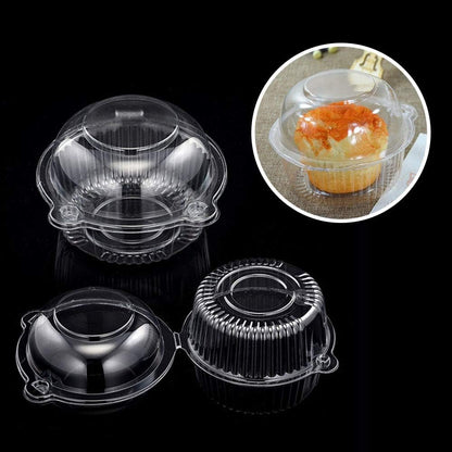 Cupcake Holders Individual,50 PC Cupcake Containers Disposable Clear Plastic Single Muffin Dome Holders Cases Individual Cupcake Boxes Bulk (White, 50 Pcs) | Clear Plastic Single Muffin Dome Holders Cases Individual Cupcake Boxes Bulk (White, 50 Pcs)7