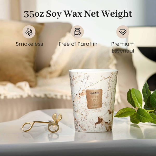 Extra Large Candle 35Oz 150H Santal Scented 3-Wick Highly Scented Jar Candles, XL Candle for Home Decor, Long Lasting Aromatherapy Candle for Stress Relief, Meditation4