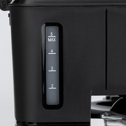 5 Cup Drip Coffee Maker with Glass Coffee Pot (0.8 Qt), Auto Shut-Off, Auto Pause, Removable Filter Basket, Matte Black6