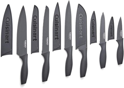 Knife Set, 12Pc Ceramic Knife Set with 6 Blades & 6 Blade Guards, Lightweight, Stainless Steel, Durable & Dishwasher Safe, Matte Black1