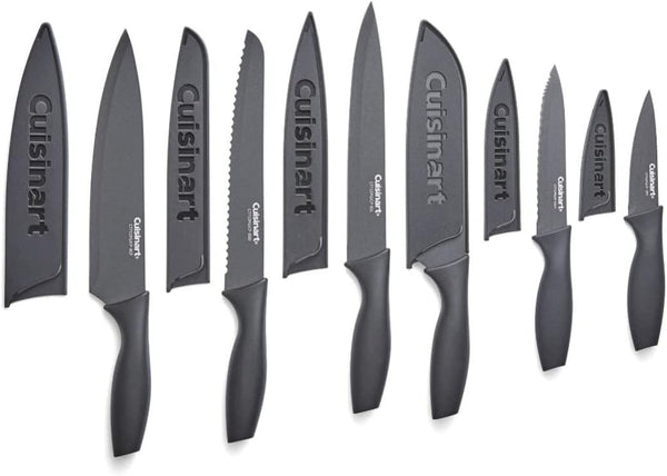 Knife Set, 12Pc Ceramic Knife Set with 6 Blades & 6 Blade Guards, Lightweight, Stainless Steel, Durable & Dishwasher Safe, Matte Black1
