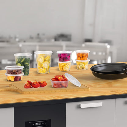 [8Oz-40 Sets Plastic Containers with Airtight Lids, Food Storage Containers, Deli, Slime, Soup, Meal Prep Containers | BPA Free | Stackable | Leakproof | Microwave/Dishwasher/Freezer Safe6