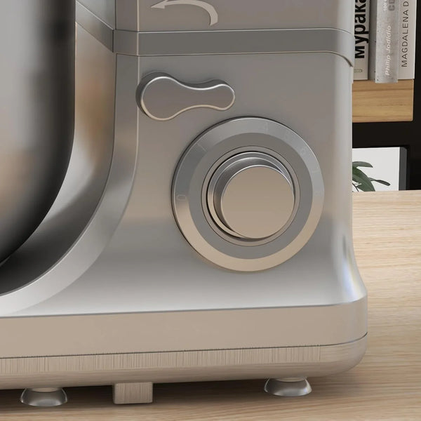 7 Quart Stand Mixer, Stable Design, 660W Tilt-Head Stand Mixer with 10-Speed Stepless Control for Bread, Pizza, Cake and Cookie Dough, Large Stainless Steel Bowl, Silver7