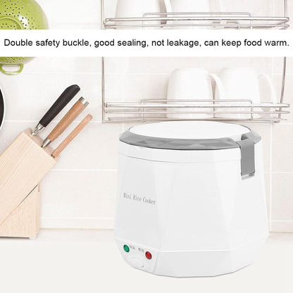 1.6L Mini Portable Multi-Function Electric Rice Cooker 12V Car Rice Cooker Travel Rice Cooker, Cooking Heating and Keeping Warm Function, for Truck RV Cooking Soup Porridge and Rice5