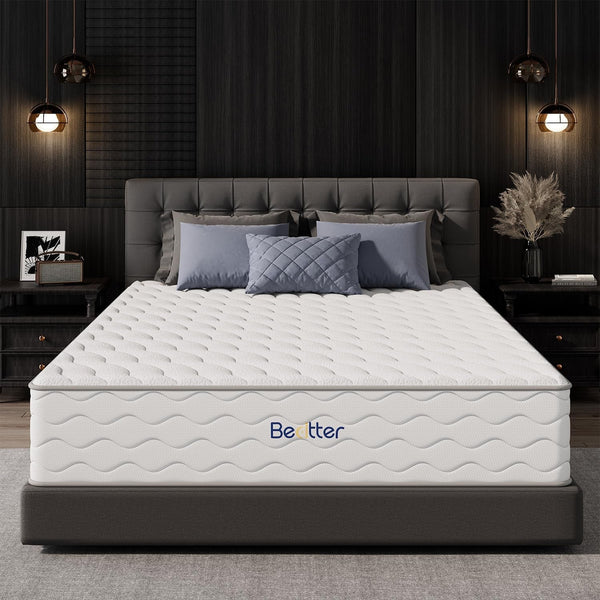 14 Inch King Size Mattress, Luxury Cooling Hybrid Mattress with Ice Silk Cover & Gel Memory Foam, 7-Zone Support, Extra Firm Bed for Couples, Strong Edge Support, No Sagging & Motion Isolation1