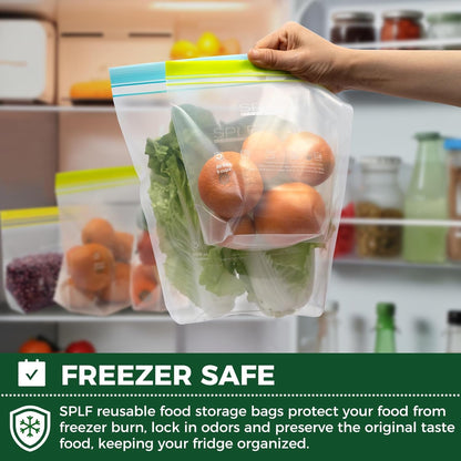 12 Pack Reusable Gallon Freezer Bags Dishwasher Microwave Safe4