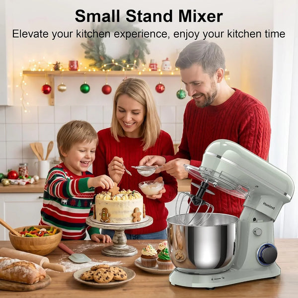 4QT Electric Stand Mixer, 10-Speed Tilt-Head Compact Kitchen Mixer | Multiple Stylish Colors | Food Mixer with Dough Hook & Beater & Whisk | for Cake & Bread | Dishwasher-Safe | Green4
