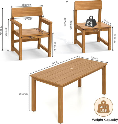9 Piece Patio Dining Set for 8 HIPS Outdoor Table and Chairs Set7