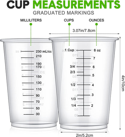 50 Pack 8 Oz Disposable Measuring Cups for Resin Epoxy2