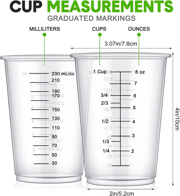 50 Pack 8 Oz Disposable Measuring Cups for Resin Epoxy2