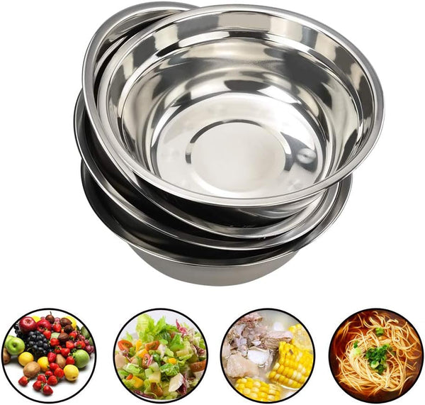 4-Pack Stainless Steel Mixing Bowls, Metal Prep Bowls7