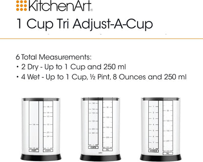 1 Cup Tri Adjust A-Cup, Easy Pour Adjustable Measuring Cup6