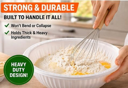 Disposable Plastic Mixing Bowls, 20 Pack, 40 Oz Large Heavy Duty Bowls, Microwave Safe, BPA Free, Durable for Mixing, Meal Prep, Salad, Baking & Food Prep (20)2
