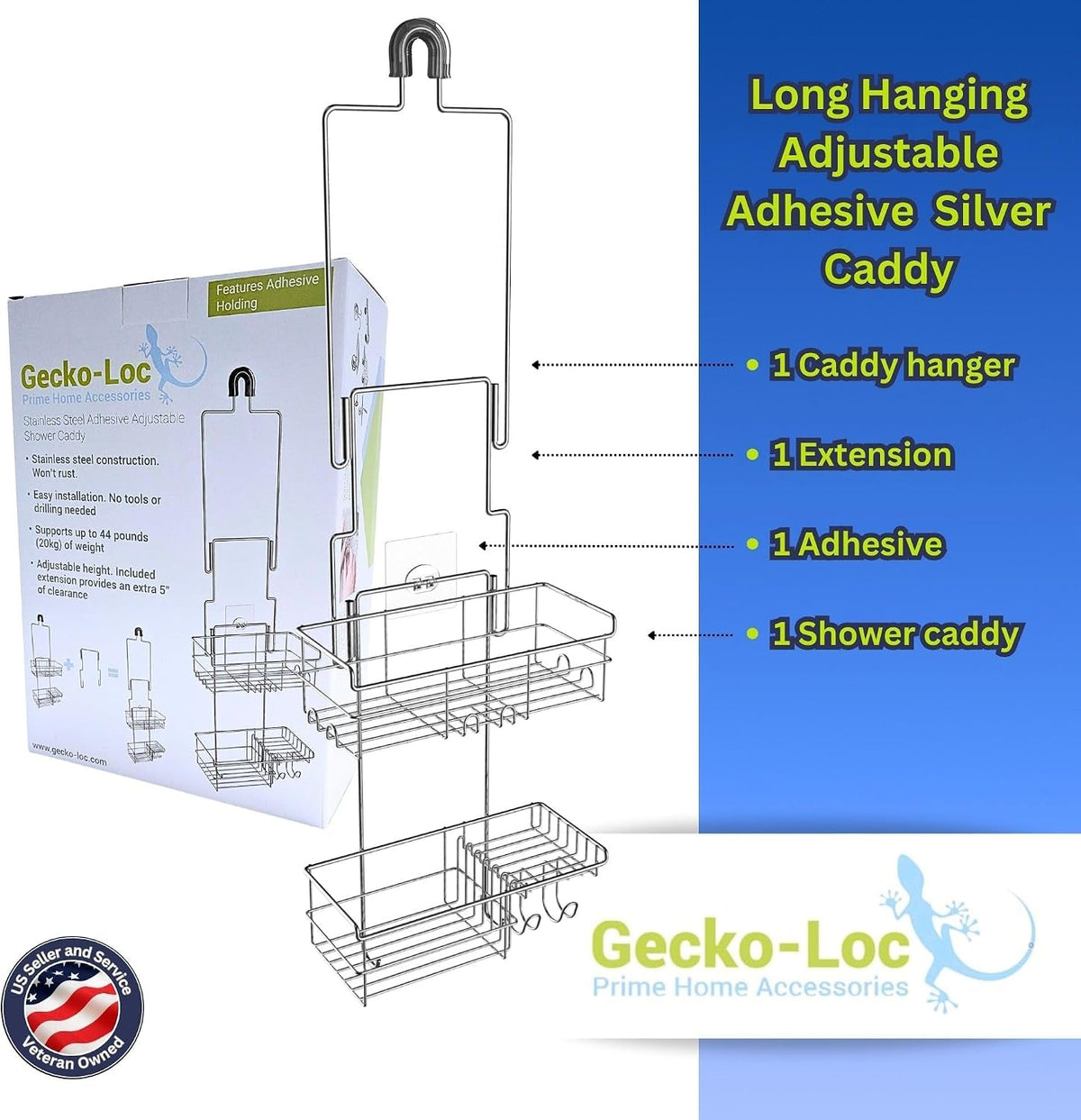 extra-long-adjustable-over-the-showerhead-shower-caddy-rustproof-stainless-steel-organizer-with-suction-stabilizer-deep-basket-hooks-no-drill-tool-free-installation-silver