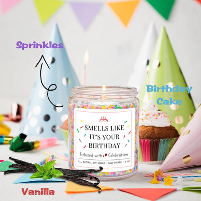 Happy Birthday Gifts for Women, Creamy Vanilla Birthday Candle2