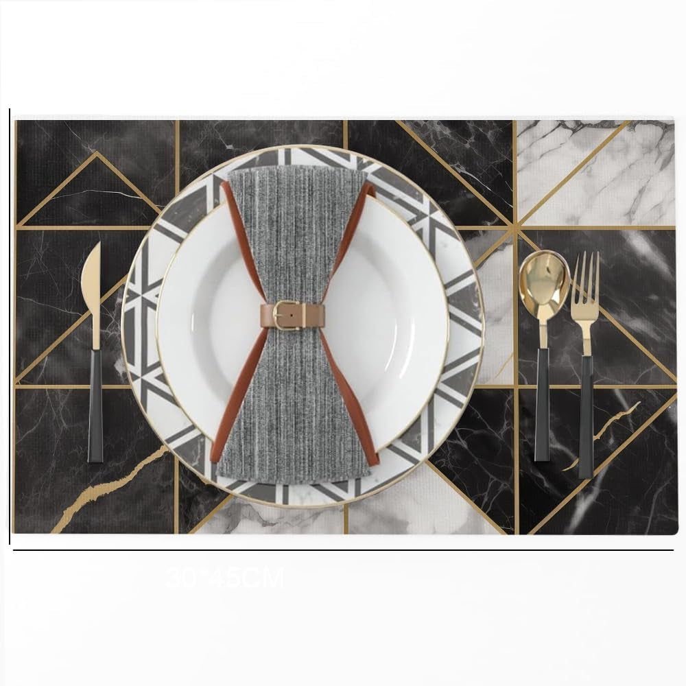 12x18-black-and-white-marble-geometric-placemats-set-of-4-washable-thick-place-mats-kitchen-table-mats-decorative-linen-fabric-table-mat-for-dining-decoration-table-kitchen-home-decor