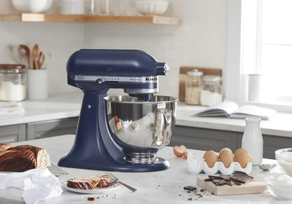 Kitchenaid Artisan, 5-Qt Tilt Head Stand Mixer, KSM150PS, Ink Blue | Includes Pouring Shield for Mess-Free Mixing, 10 Speed Settings, Easily Add Ingredients with the Tilt-Head Design4