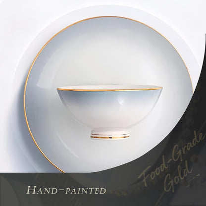 60 Pcs Porcelain Bone China Dinnerware Set, Fine China Dinnerware Sets3