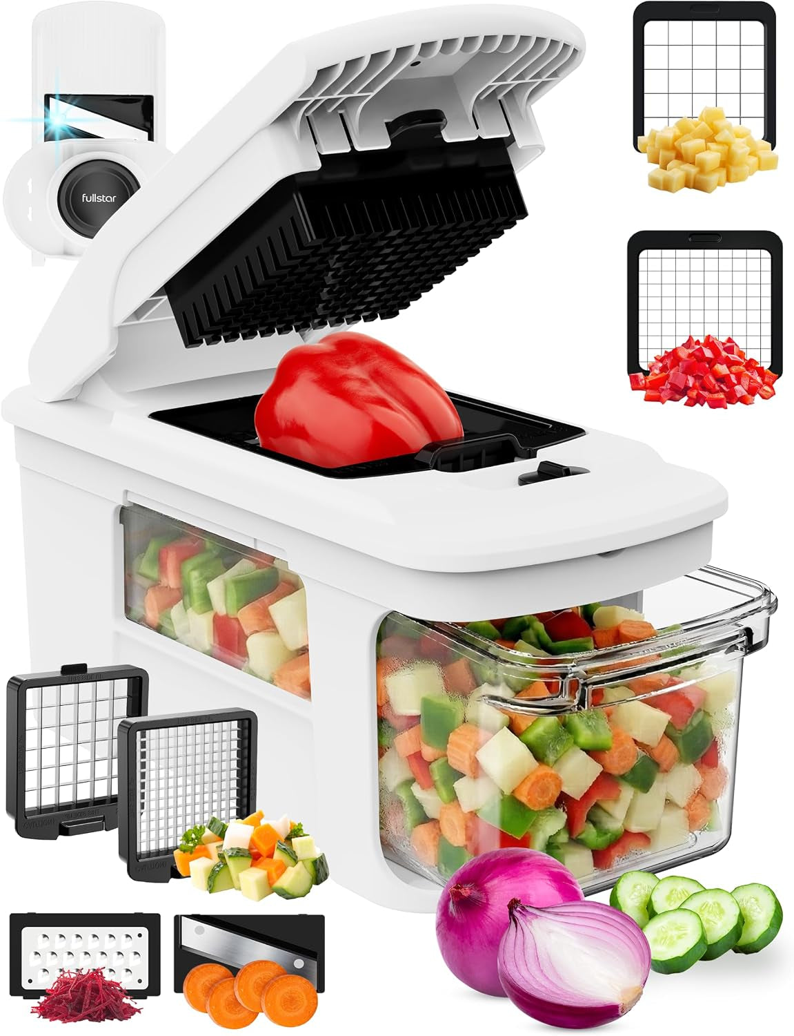 pro-xl-vegetable-chopper-mandoline-slicer-w-pull-out-catch-tray-4-in-1-veggie-onion-fruit-slicer-dicer-grater-with-sharp-stainless-steel-blades-xl-food-prep-set-white