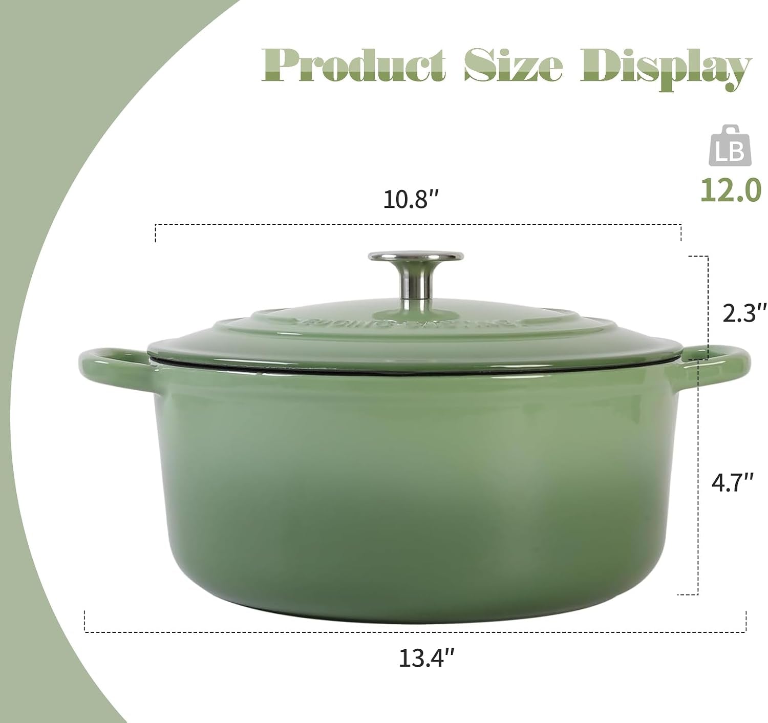 enameled-cast-iron-dutch-oven-pot-with-lid-5-5-quart-for-bread-baking-cooking-pistachio-green