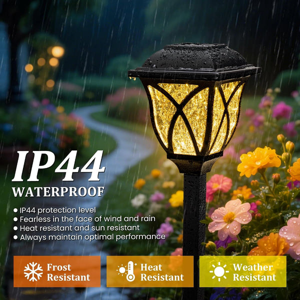 8 Pack Solar Lights Outdoor Waterproof, LED Solar Garden Lights3