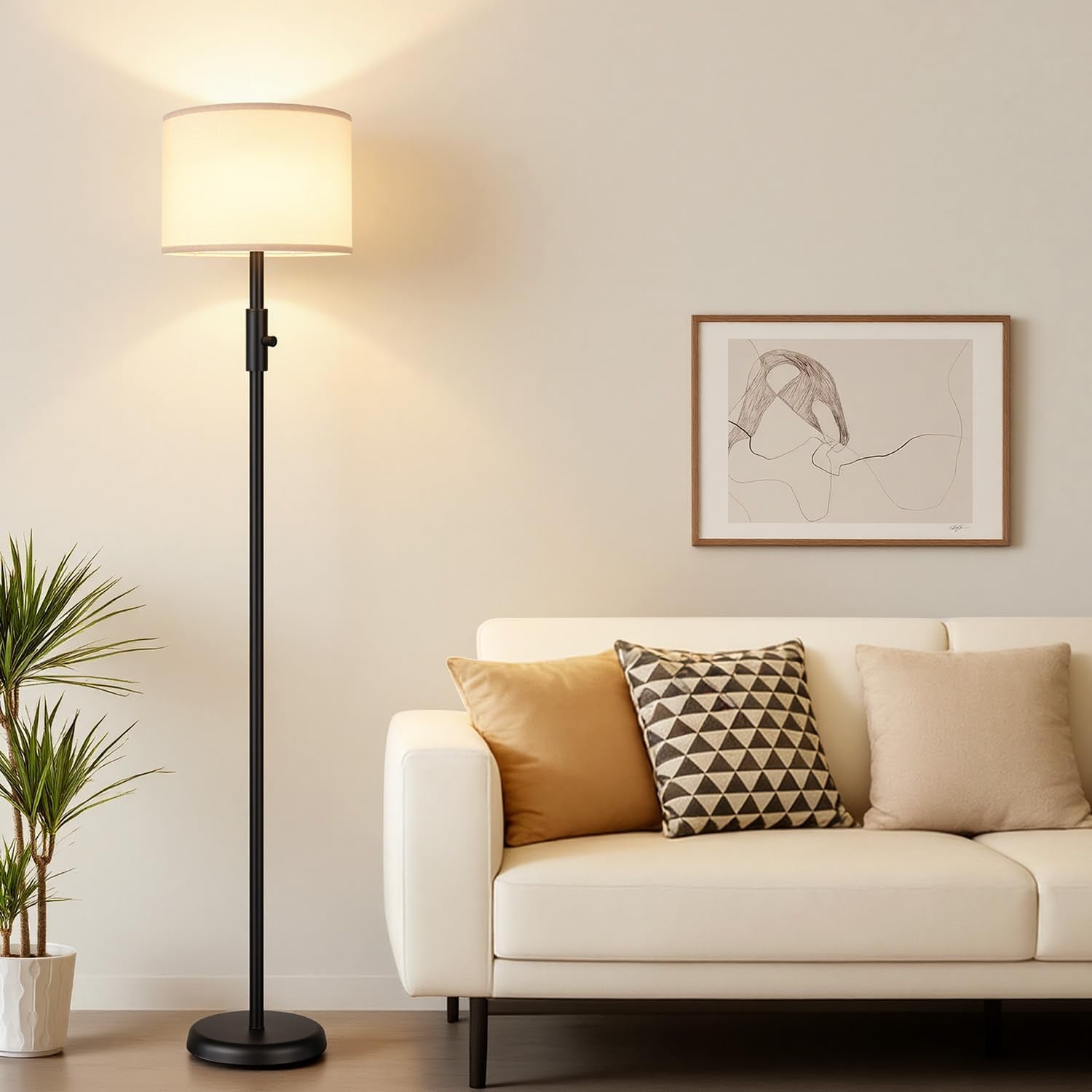 upgraded-dimmable-floor-lamp-for-living-room-1000-lumens-bulb-included-modern-floor-lamps-simple-design-with-linen-shade-tall-standing-lamp-for-bedroom-office-dining-room-black-pole-lamp