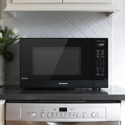 Panasonic NN-SN65KB Microwave Oven with Inverter Technology 1200W, 1.2 Cu.Ft. Small Genius Sensor One-Touch Cooking, Popcorn Button, Turbo Defrost-Nn-Sn65Kb (Black)13