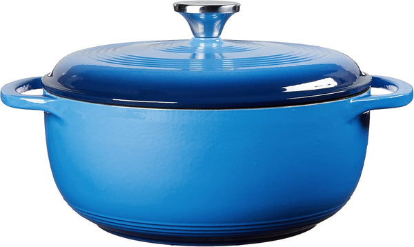 Essential Enamel Cast Iron Dutch Oven, 4.5 Quart, Caribbean Blue | Oven-Safe Enamel Cookware up to 500°F, Heat-Retaining Braising & Roasting Pot, Pfas-Free & Induction-Safe Enameled Cookware2