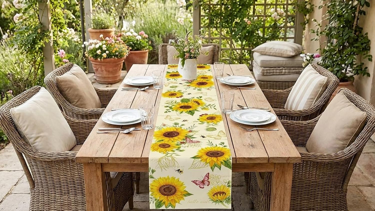 sunflower-table-runner-butterfly-bee-13x72-inch-floral-farmhouse-decor