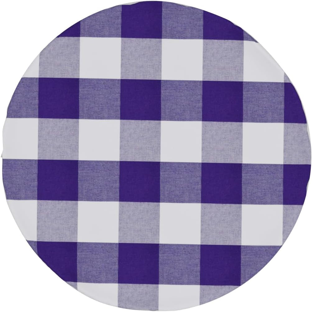 purple-white-round-placemat-cotton-buffalo-check-plaid-gingham-15-inch-eco-friendly-fabric-handcrafted-machine-washable-indoor-outdoor-tablemat-set-of-4