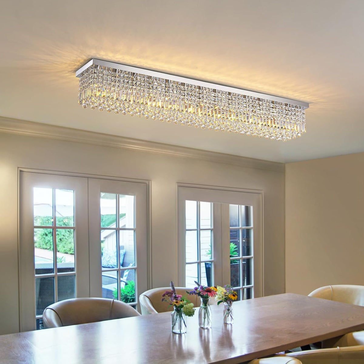 rectangular-chandelier-modern-dining-room-light-fixture-with-raindrop-chandelier-crystals-13-light-flush-mount-rectangle-chandelier-for-dining-room-kitchen-chrome-finish-l59-x-w10-x-h9