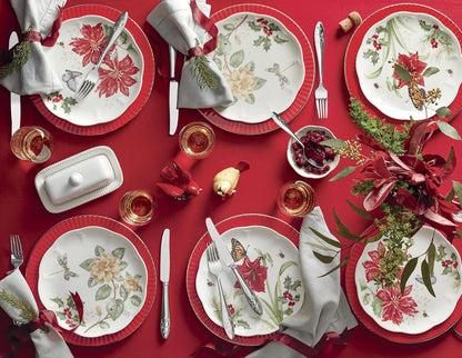 Butterfly Meadow Holiday 18-Piece Dinnerware Set for 66