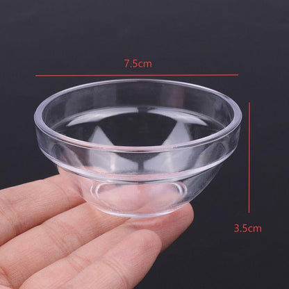 10Pcs Plastic Cosmetic Mix Bowl, 7.5X3.5Cm Transparent Facial Mask Mixing Bowl, Prep Measuring Cup DIY Stirring Bowls Cosmetic Beauty Tool for Home Salon2