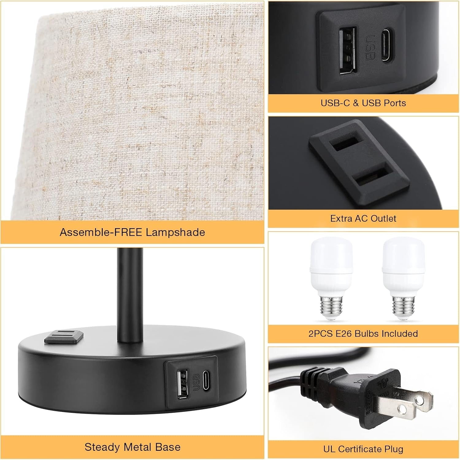 bedside-table-lamps-set-2-for-bedroom-dimmable-touch-usb-c-a-ac-outlet-14-5-mini-lamp-3-way-dimmable-led-bulbs-included-trapezoid-barrel-fabric-lampshade-nightstand-light-for-guest-room-kids