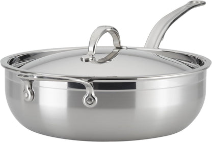 Hestan Probond Forged - Professional Clad Stainless Steel All-In-One Pan, 5 Quart, with Helper Handle, Induction Compatible1